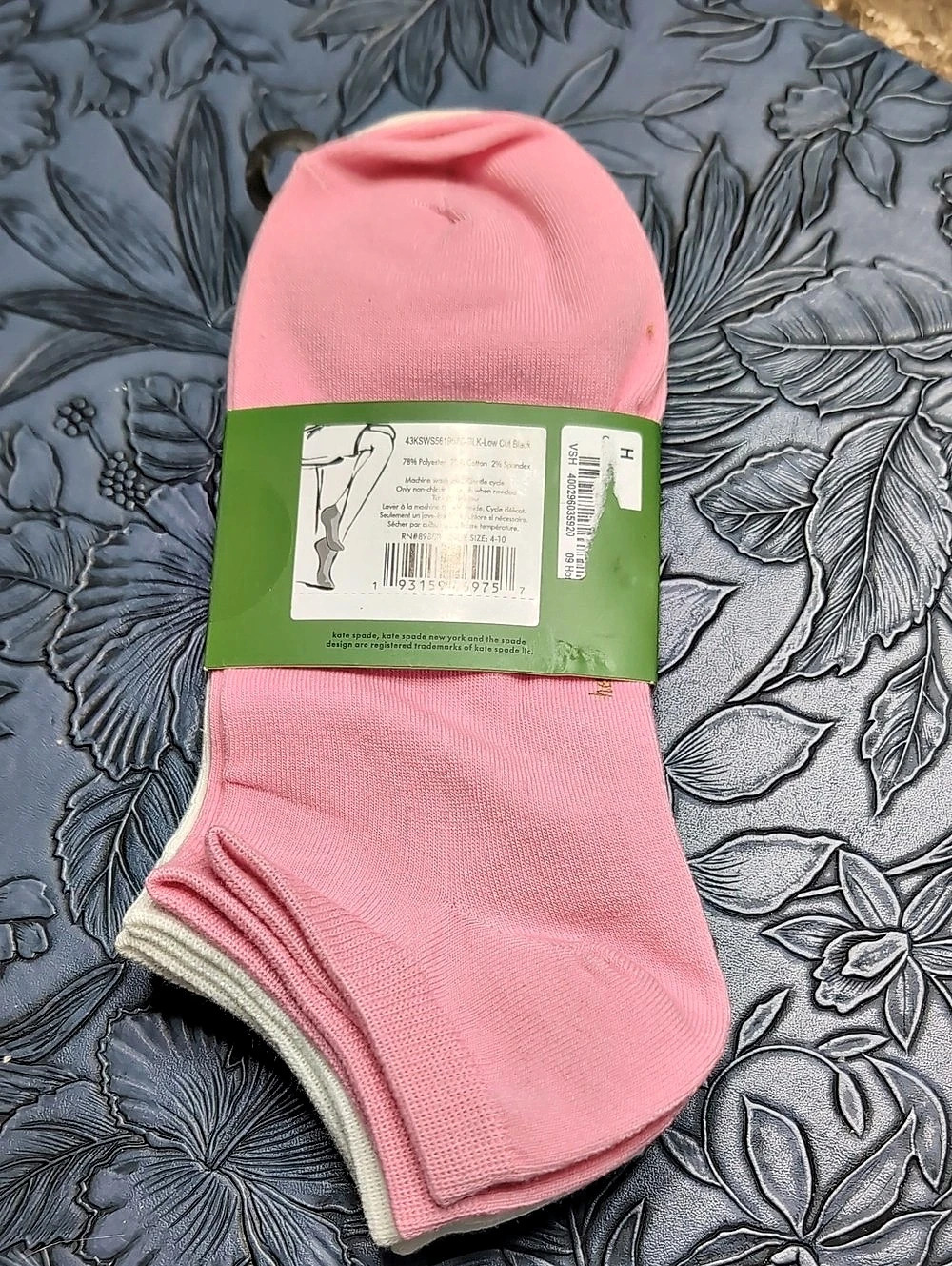kate spade 3-Pack Low Cut Socks Polka Dot Black & Pink NWT - Picture 2 of 4